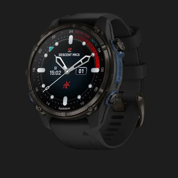 Garmin Descent Mk3i 43mm Carbon Gray DLC Titanium with Black Silicone Band
