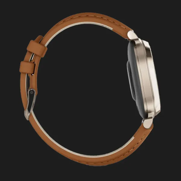 Garmin Lily 2 Classic Cream Gold with Tan Leather Band