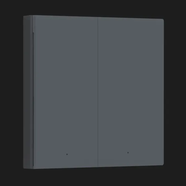 Розумний вимикач Aqara H1 (Без Нейтралі, дві клавіші), (Grey)