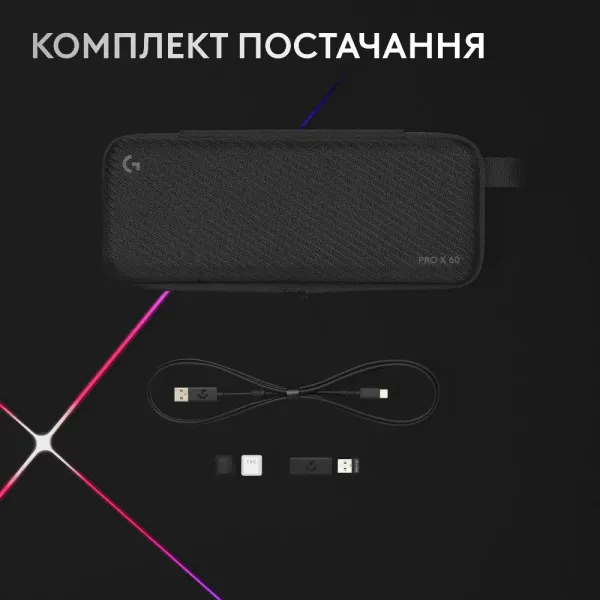 Клавіатура ігрова Logitech G PRO X 60 TKL GX Optical Tactile (Black) (UA)