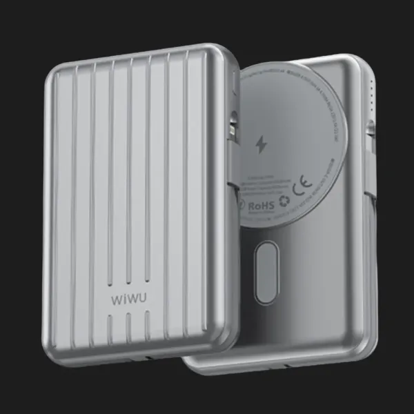 Power Bank WiWU Trunk Series Magnetic Wireless charging 20000mAh, 22,5w (PP04) (Silver)