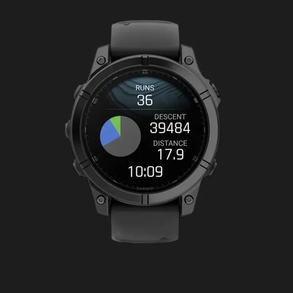 Garmin Fenix E 47mm AMOLED Slate Gray Steel with Black Silicone Band