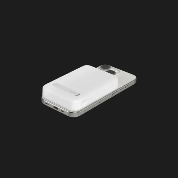 Зарядний пристрій Power Bank Belkin 8000mAh 15W, MagSafe Qi2 (White)