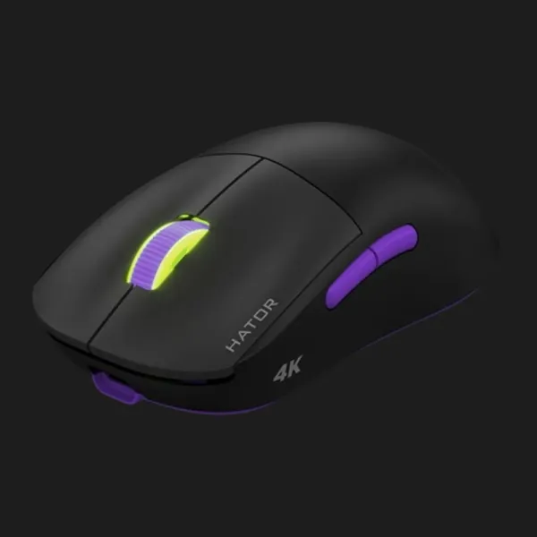 Ігрова миша HATOR Quasar 2 ULTRA 4K Wireless (Black/Lilac) (HTM570BL) (UA)