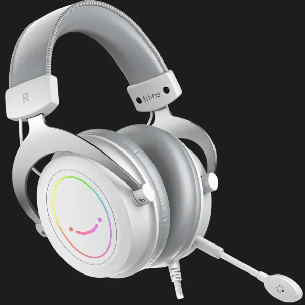 Ігрова гарнітура Fifine RGB H3W (White) (UA)