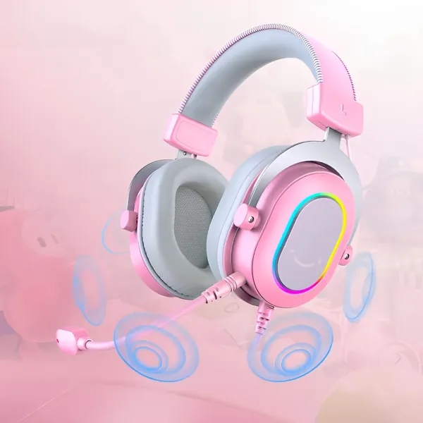 Ігрова гарнітура Fifine RGB H6P (Pink) (UA)