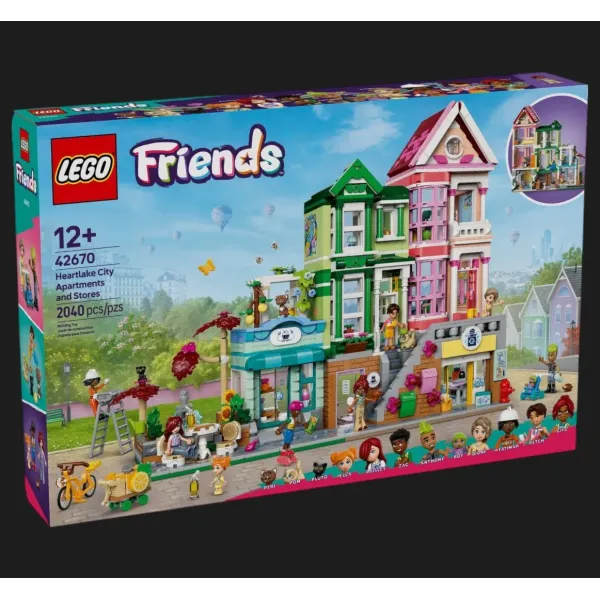 Конструктор LEGO Friends Хартлейк-Сіті. Квартири і крамниці (42670)