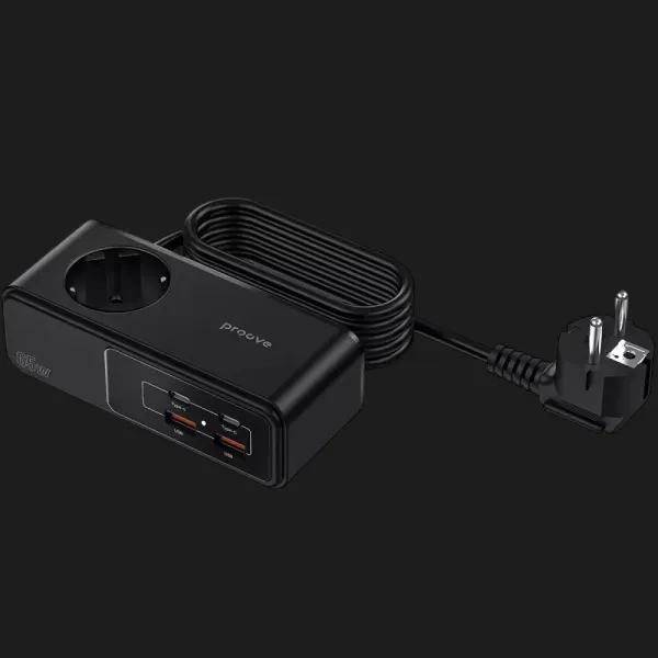Мережевий фільтр Proove Homester Pro 65W (Розетка + 2 Type-C + 2 USB) 1.5M