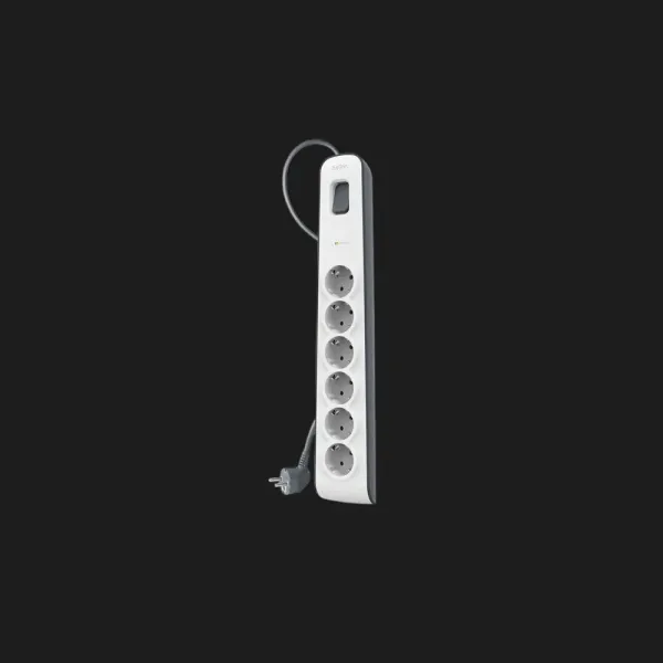 Мережевий фільтр Belkin 6хТип F, 3x1.5мм кв, 16А, з захистом від перенапруги, 2м (White)