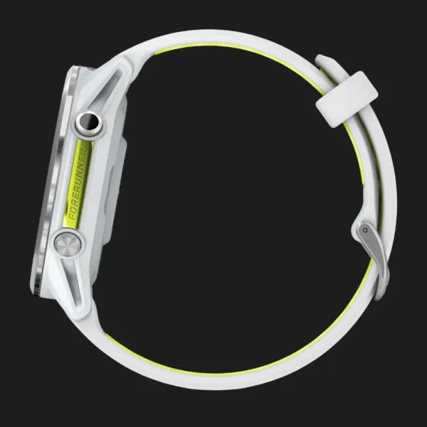 Garmin Forerunner 970 Titanium with Whitestone Case and Whitestone/Translucent Amp Yellow Band