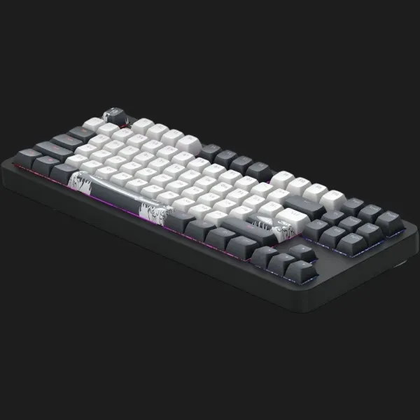 Клавіатура ігрова Dark Project ALU87 Bushido ENG/UA (Black/White) (UA)
