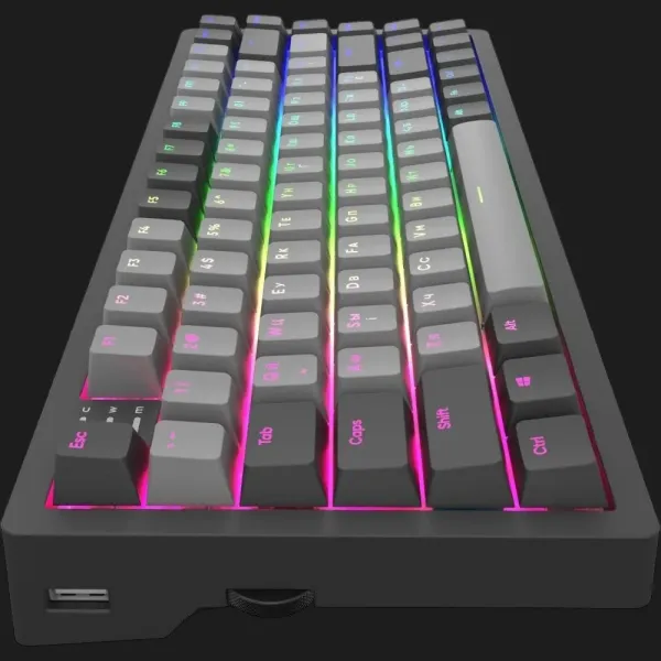 Клавіатура ігрова Dark Project KD83A Gateron Cap Teal ENG/UA (Black/Gray) (UA)