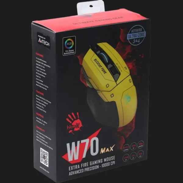 Ігрова миша Bloody W70 Max (Punk Yellow) (UA)