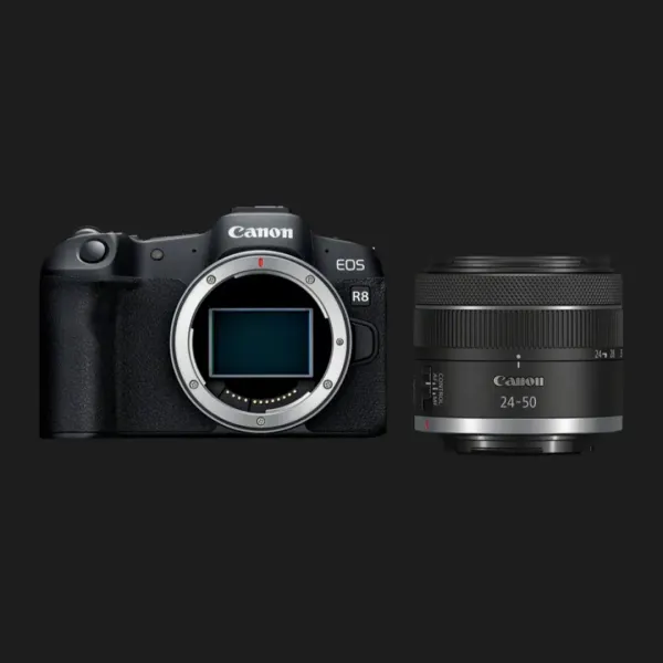 Цифровий фотоапарат Canon EOS R8 kit RF 24-50mm IS STM (Black) (5803C016) (Standard)