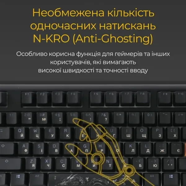 Клавіатура ігрова Ducky One 3 Cherry MX Red RGB (Black) (UA)