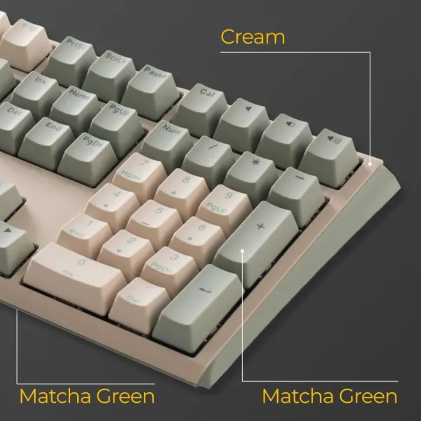 Клавіатура ігрова Ducky One 3 Cherry MX Silent red (Matcha Cream) (UA)