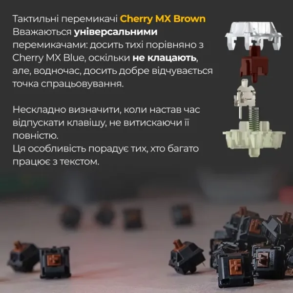 Клавіатура ігрова Ducky One 3 Mini Cherry MX Brown RGB (White) (UA)