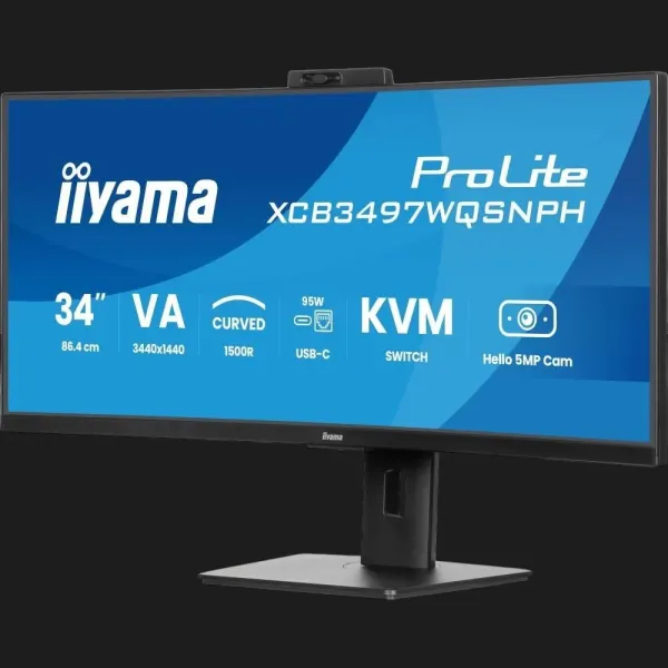 Монітор iiyama 34" VA 120Hz XCB3497WQSNPH-B1 (UA)