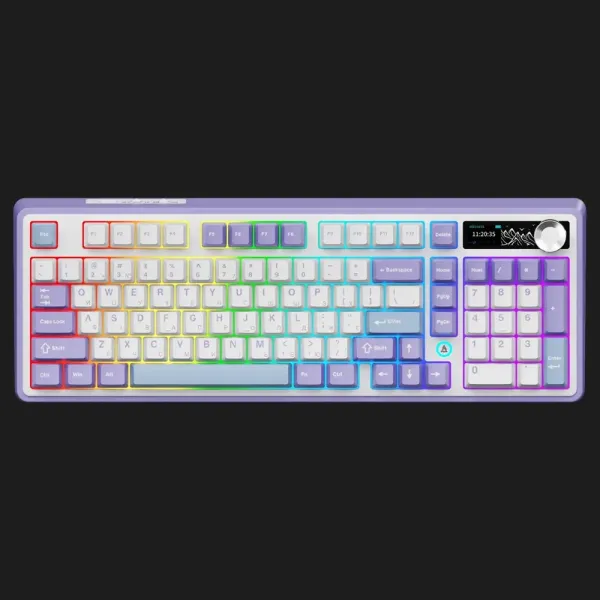 Клавіатура ігрова Ajazz AK980 (White/Purple) (AK980-CS-PWB) (UA)