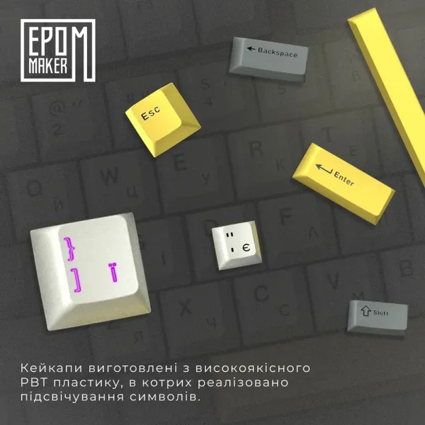 Клавіатура ігрова Epomaker TH80 PRO V2 Sea Salt Silent (Black) (UA)