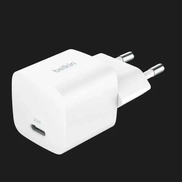 Блок живлення Belkin Home Charger 25W USB-C PD (White) (WCA012KQWH)