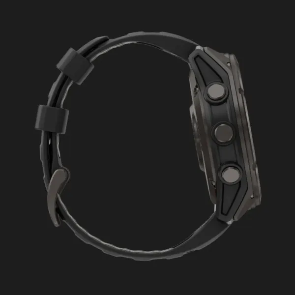 Garmin Fenix 8 Pro 47mm AMOLED Sapphire Carbon Gray DLC Titanium with Black/Pebble Gray Silicone Band
