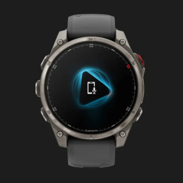Garmin Fenix 8 Pro 47mm AMOLED Sapphire Titanium with Graphite/Black Silicone Band