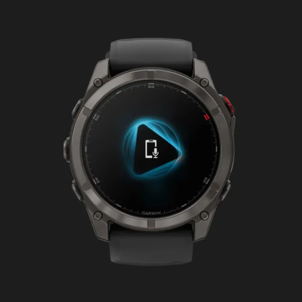 Garmin Fenix 8 Pro 51mm AMOLED Sapphire Carbon Gray DLC Titanium with Black/Pebble Gray Silicone Band