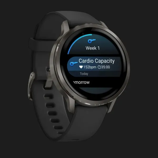 Garmin Venu 4 41mm Slate with Black Silicone Band