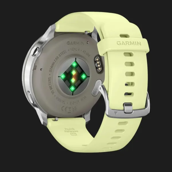 Garmin Venu 4 45mm Silver with Citron Silicone Band