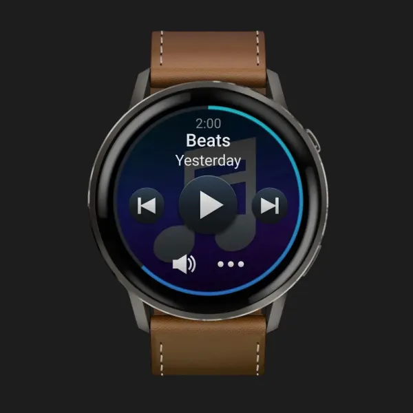 Garmin Venu 4 45mm Slate with Black Silicone Band and Brown Leather Band