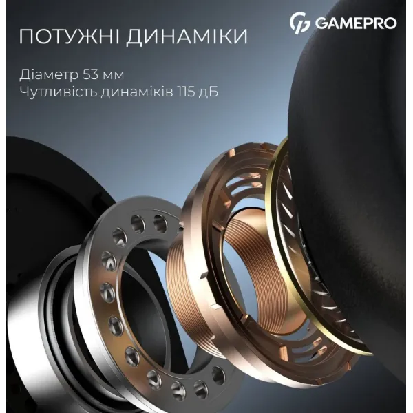 Ігрова гарнітура Gamepro HSW201B (Black) (UA)