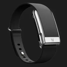 Ремінець Whoop LeatherLuxe Band для Whoop MG (Black with Titanium) (Size L)